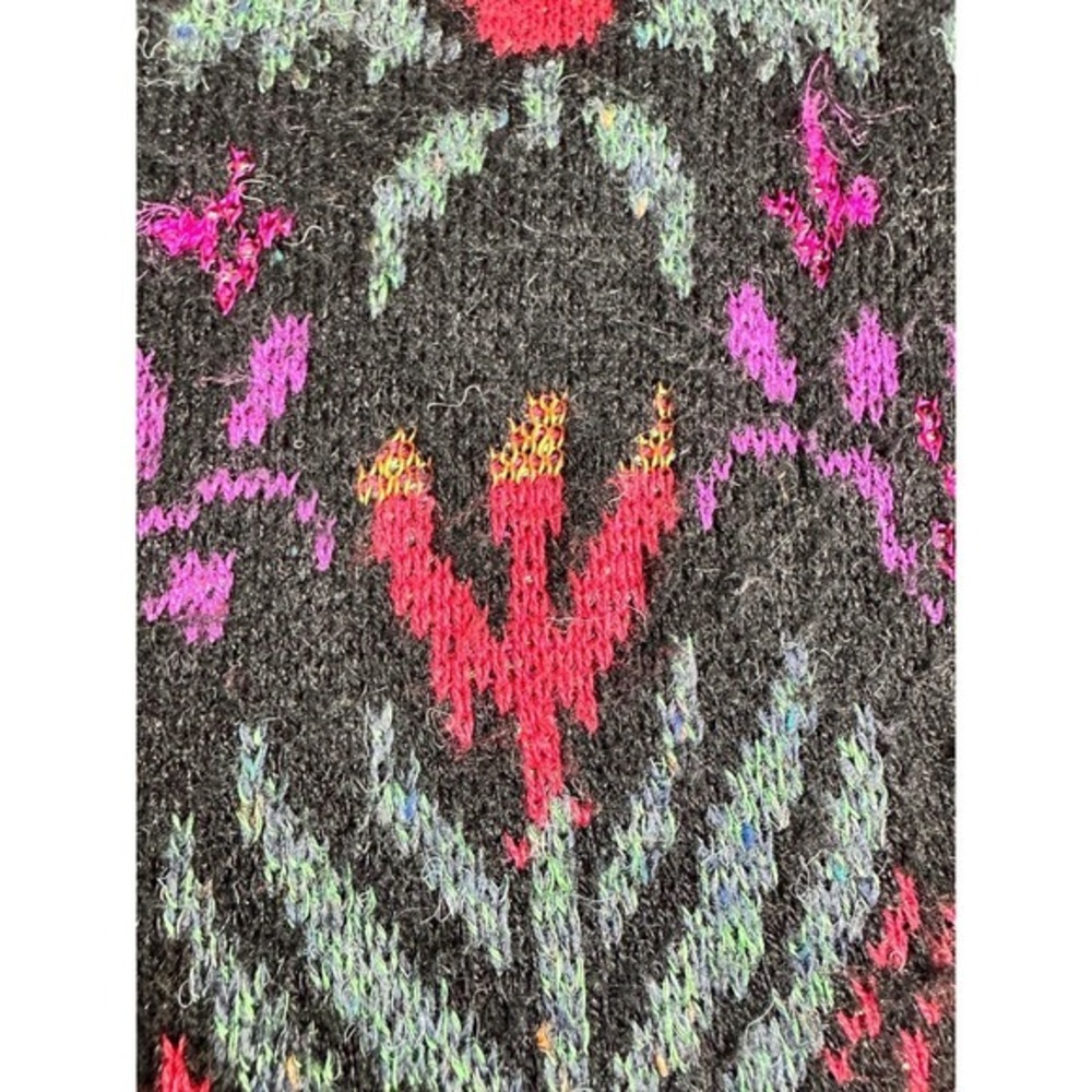 Vintage 80s Pullover Sweater Size Medium Thistle Bateau Neck Design‎ Zone Winter - Picture 3 of 10
